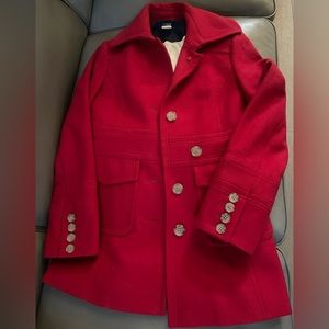 J. Crew pea coat red
